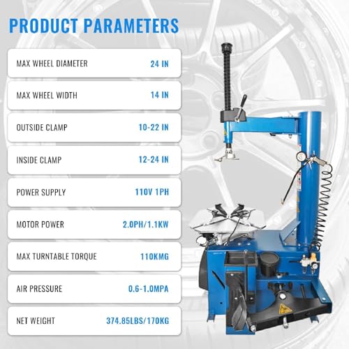 TCE Tire Changer Machine 2.0 HP 110V Tire Changer Wheel Changers Machine - size: Tire Changer Machine