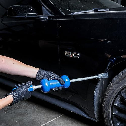 ABN Auto Slide Hammer 9-Piece Set, 5lb Pound – Puller Kit for Small Hail Dent Removal on Car Body