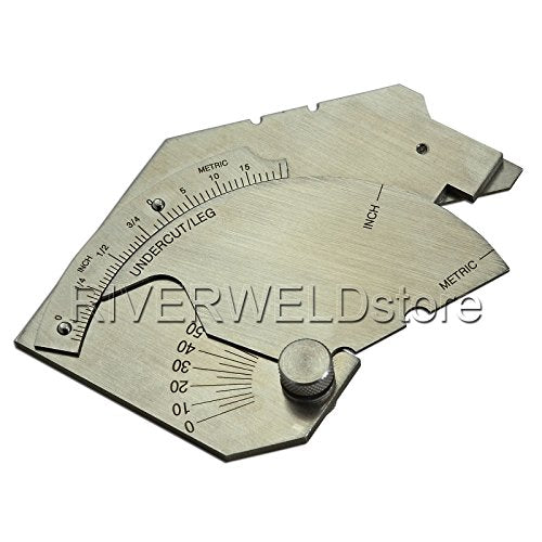RIVERWELD Bridge Cam Gauge Test Ulnar High-Low Misalignment | Checks Depth of Undercut Pitting Fillet Weld Length Throat Size Angle of Preparation - style: bridge cam gage