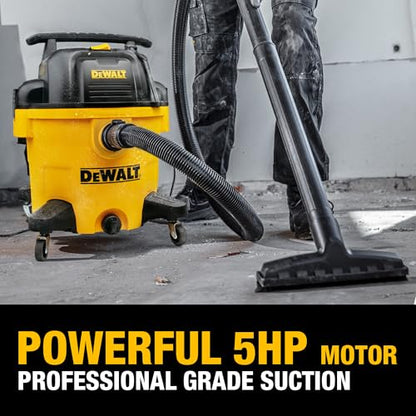 DEWALT 10 Gallon 5.0 Peak HP STEALTHSONIC Shop Vacuum Wet and Dry, Ultra Quiet Wet Dry Vac, Ideal for Jobsite, Garage, Car & Workshop, DXV10P-QT with Attachments & Powerful Suction, Portable Cleaning - size: 10 Gallon