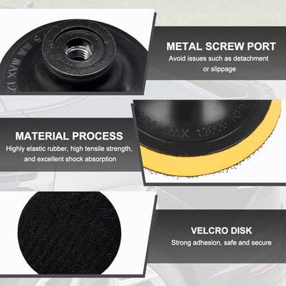 Glass Polishing Kit, Windscreen Glass Scratch Removal Kit with 100g Cerium Oxide Powder, Felt Buffing Pad Wool Polishing Wheel Scratch Repair Kit for Glass Window Windshield (8 PCS) - color: 8 PCS