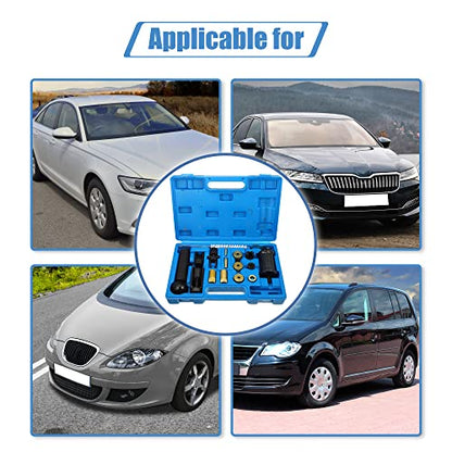 X AUTOHAUX Engine Fuel Injector Puller Removal Tool Injector Seal Install Kits for Volkswagen for Audi for Skoda FSI TSI TFSI 1.4 1.6 1.8 2.0 2.7 3.0 3.2 3.6 V6 4.2 V8