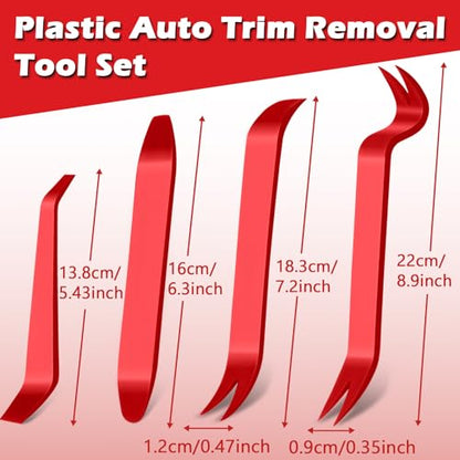 XBVV 17 Pcs Pick and Hook Set with Trim Removal Tool, Clip Pliers, Fastener Remover,Scraper,and Magnetic Telescoping Tool Kit for Repair Automotive,Upholstery and Electronics Maintenance Pick Tools