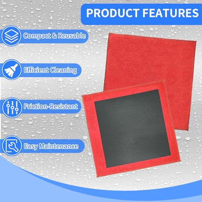 2 Pack Clay Towel Auto Detailing 12 x 12 Inch Fine Grade Clay Bar Towel for Car Detailing Microfiber Car Cloth Cleaner for Cleaning & Release of Paint Contaminants, Red - color: Red