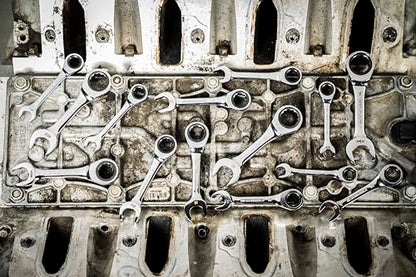 GEARWRENCH 14 Piece 90-Tooth 12 Point Stubby Combination Ratcheting Wrench Set, SAE & Metric | 3/8" to 3/4" & 10mm to 18mm| 86859 - style: 14 Piece
