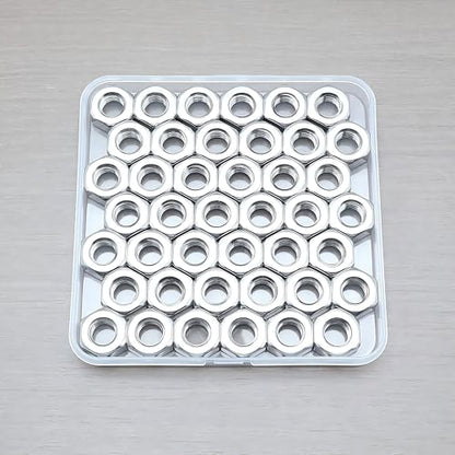 40 Pcs M10-1.5 Hex Nuts, 304 Stainless Steel | Standard Metric Coarse Thread, Hardware Nuts - size: M10 (40Pcs)