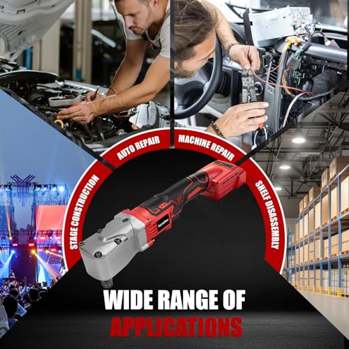 Right Angle Impact Wrench for Milwaukee M18 Battery (No Battery) | 1/2" Square Drive, 280Nm, 2-Speed Control, Cordless Design, LED Light, Safety Lock, Includes 5 Sockets for Tight Spaces