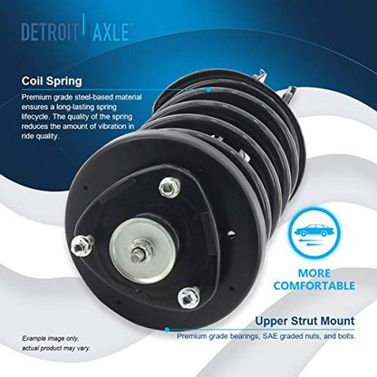 Detroit Axle - 2 Front Struts for 2003 2004 2005 Honda Pilot 2001-2002 MDX, 2 Complete Struts & Spring Quick Install Ready Shocks Assembly Replacement Suspension - size: 171451_171452/PAIR