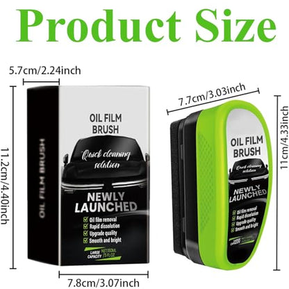 3 Pack Automotive Clear Vision Windshield Cleaner, Oil Film Cleaning Brush for Car Windows, Clear Vision Glass Cleaner Car Windshield Cleaner Tool Improving Windshield Clarity & Visibility