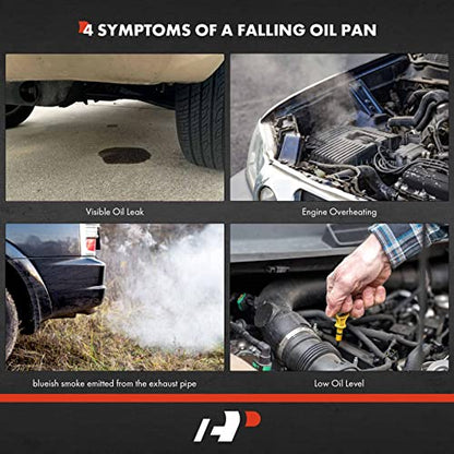 A-Premium Lower Engine Oil Pan Sump with Drain Plug & Gasket Compatible with Nissan NV1500 2013-2017, NV2500/3500 2012-2018, Pathfinder 2005-2012, Xterra 2005-2015, Frontier 2005-2019, V6 4.0L
