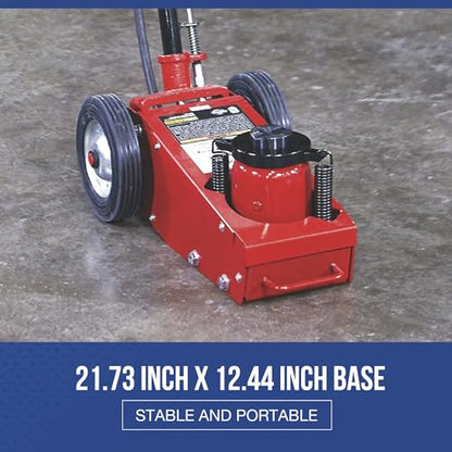 Strongway 22-Ton Quick Lift Air/Hydraulic Service Floor Jack | Controlled vehicle lifting, heavy shop use, stable positioning, professional garage service, durable steel construction - size: 22 Ton