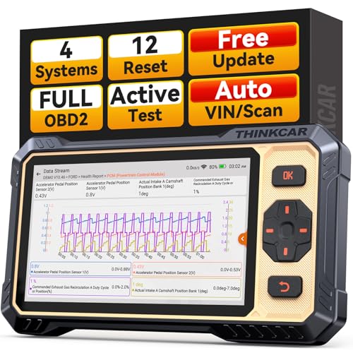 THINKCAR Scanner THINKSCAN 662 OBD2 Scanner Diagnostic Tool, Engine/ABS/SRS/Transmission Bidirectional Scan Tool, Scanner for Car with Active Test,12+ Reset Car Scanner,CAN-FD&FCA,Free Lifetime Update