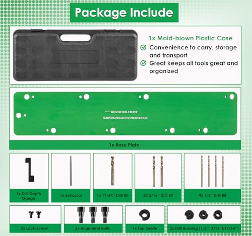 71500 Exhaust Manifold Template Removal Tool Set for Dodge 5.7L Hemi Motors, Remove Broken Exhaust Manifold Bolts Without Damage Cylinder Head