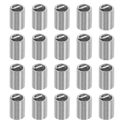 PATIKIL Wire Thread Inserts 1/4-28 UNF 2.5D 16mm, 20Pcs 304 Stainless Steel Helical Coiled Wire Screw Threaded Sleeve Sheath for Mechanical Equipment Automotive Repairs - size: 1/4-28 UNF, 16mm