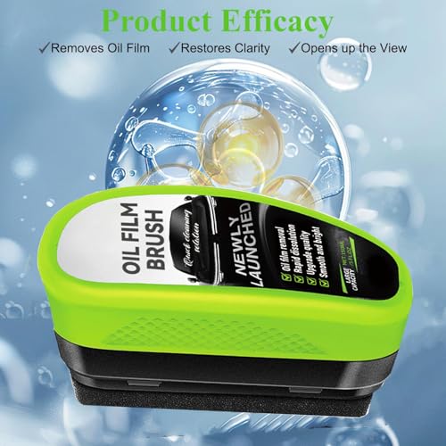 3PCS Clear Vision Windshield Cleaner, Automotive Oil Film Cleaning Brush for Car Windows, Windshield Oil Film Remover for Car,Truck,RV Windows and All Glass Surfaces - color: 3packs