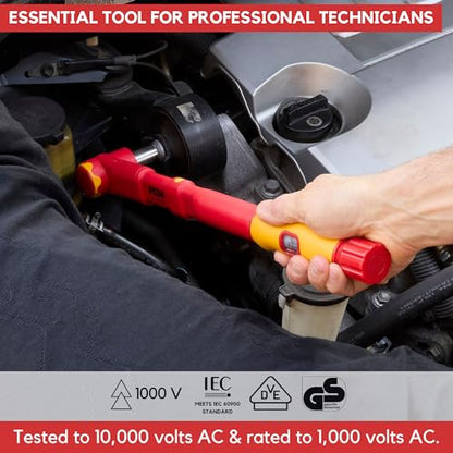 FESA Electrician Insulated Torque Wrench (3/8" Drive, 20-100 Nm Range) | w/Easy Torque Adjustment & Scale Display - Each Insulated Wrench Has ID for Traceability - style: 3/8" Drive, 20-100 Nm Range