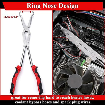 13 Inch Long Reach XL Pivot Ring Nose Pliers with Serrated Jaw for Hard to Reach Spaces - style: Ring Nose