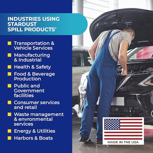 Stardust Spill Products Oil-Only Spill Kit – OSHA Compliant Solution for Vehicles, Industrial, & Restaurant Use, Emergency Response Oil Cleanup, 2-Pack - size: 2 Pack
