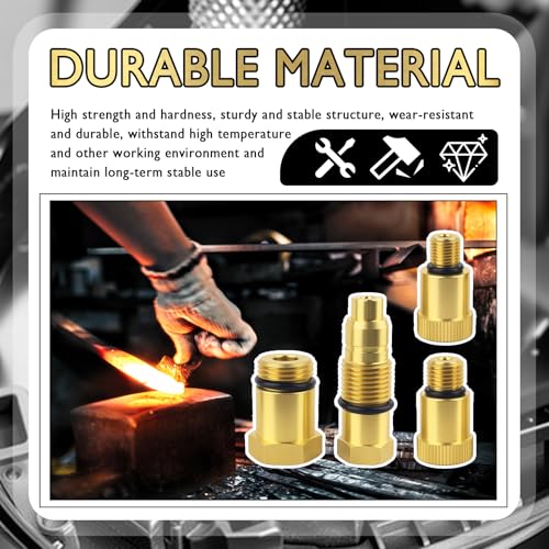 4PCS Compression Tester Adapter 10mm×1.0/12mm×1.25/18mm×1.5/16mm×1.5,Compression Tester Automotive Adapter Kit for Gas Engine,Engine Compressions Testers Kit Spark Plug Adapters - color: 4PCS