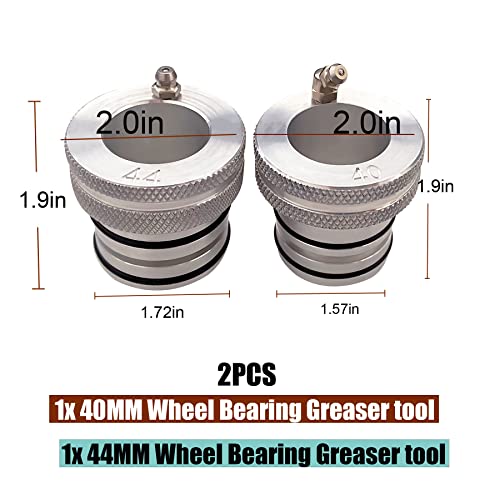 Front Rear Wheel Bearing Greaser Tools 44/40MM Greaser Tools Compatible with Sportsman 500 850 1000XP Polaris ATV UTV SxS RZR 900S 1000 PRO XP Polaris Ranger 570 800 900 1000XP