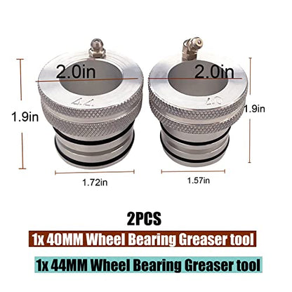 Front Rear Wheel Bearing Greaser Tools 44/40MM Greaser Tools Compatible with Sportsman 500 850 1000XP Polaris ATV UTV SxS RZR 900S 1000 PRO XP Polaris Ranger 570 800 900 1000XP