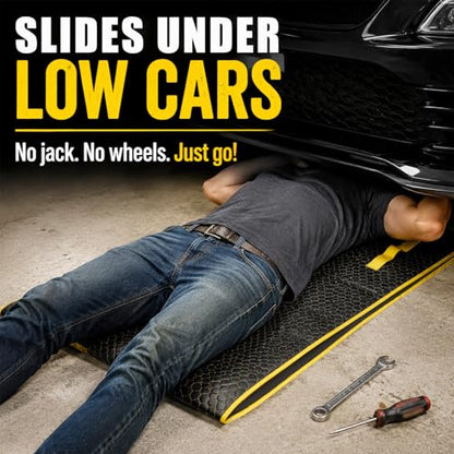 Magic Rolling Creeper Mat Portable Mechanics Mat | Low Clearance, Foldable Garage Padded Mat, For Under Car Repair, Storage Bag Included, Cool Gifts for Men Dad Father