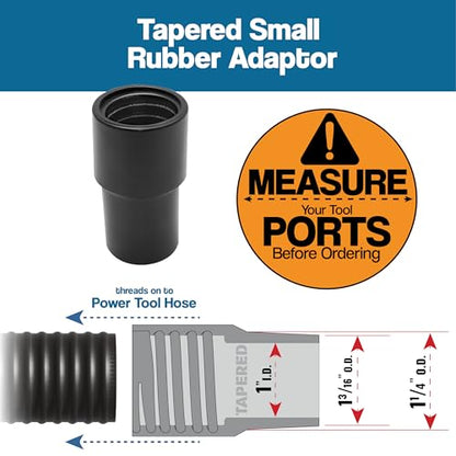 10 Foot Long Dust Collection Power Tool Hose Kit - size: Hose w/ 5 Fittings