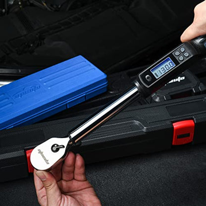 EPAuto 1/2-Inch Digital Torque Wrench, 19.9-154.8 lb-ft, Rotatable Display, Accurate, Easy to Use