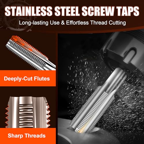 coobeast Thread Repair Kit, Thread Repair Tool with HSS Drill Bit & 30pcs 304 Stainless Steel Inserts, Complete Helicoil Rethreading Tool Set for Automotive Engine with Portable Carry Case M6x1.0 - size: M6x1.0
