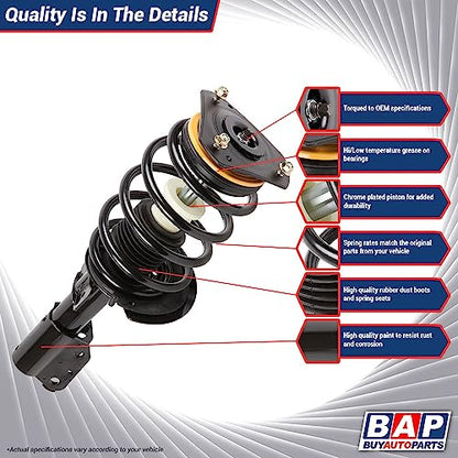 Pair Front Left Right Shocks Struts w/Spring For Mercedes E320 E350 E500 E550 E55 E63 CLS550 CLS55 CLS63 AMG W211 W216 - BuyAutoParts 75-898902C New