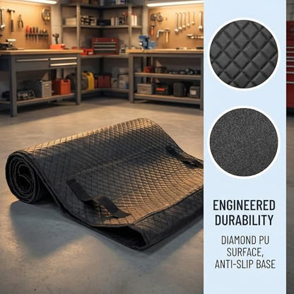 Rolling Creeper Mat, 60x28 Inch Foldable Under Car Repair Mat with Storage Bag, Portable Mechanics Pad for Low Clearance, Automotive Garage Ground Work Tool