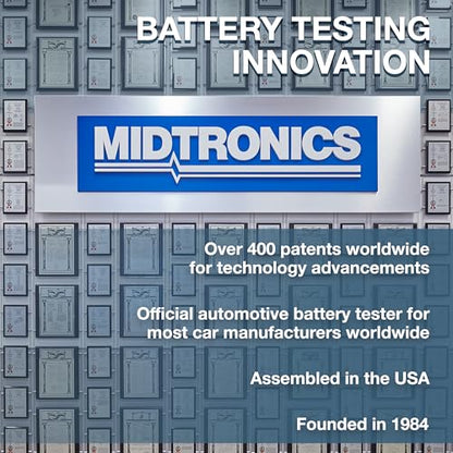 Midtronics MVT Handheld Battery Tester, MDX-AI Powered, Fast & Accurate Diagnostics for 6V/12V Automotive, Marine, Power Sports, Heavy Duty Batteries, Rechargeable (MVT-200P)