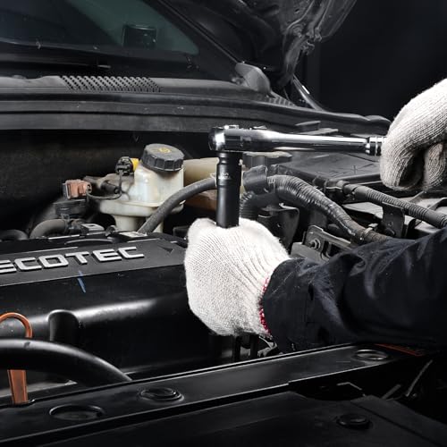 VEVOR Impact Socket Set 1/2" Socket Set 43 Piece Deep & Shallow SAE 3/8" to 1-1/2", 6 Point Cr-Mo Alloy Steel for Auto Repair, Easy-to-Read Size Markings, Rugged Construction, Storage Case - style: 1/2" 43PCS CR-MO