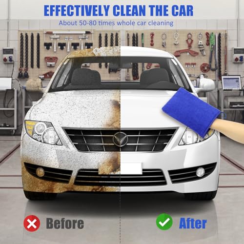 Windspeed 2Pack Clay Mitt, Microfiber Clay Bar for Car Detailing, Medium Grade Clay Bar Glove Clay Towel Auto Detailing for Cleaning Auto Clay Mitt (Blue) - color: Blue