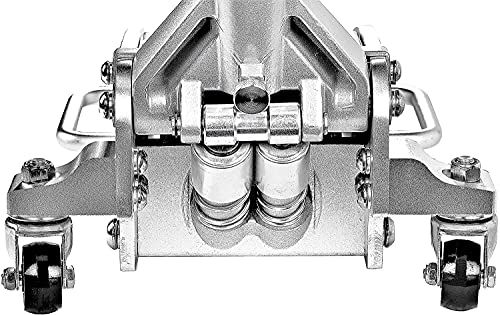 Power Zone 680044 3-Ton Dual Pump Quick Lift Aluminum and Steel Hydraulic Racing Jack, Lift Range: 3-7/8” to 18-3/8”, Silver (680044-A)