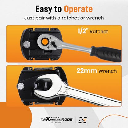 maXpeedingrods 2Pcs Adjustable Oil Filter Wrench 2 Jaw 60-80mm & 80-105mm | 1/2" Drive Universal Oil Filter Spanner Removal Tool, Universal Oil Filter Cap Socket Wrench Filter Housing Removal Tool - size: 2 PCS