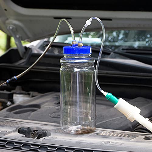 Manual Oil Extractor Pump 2L Hand Operated Vacuum Fluid Extractor for Engine Oil Transmission Fluid Easy One Person Automotive Maintenance Tool Universal Transfer Pump