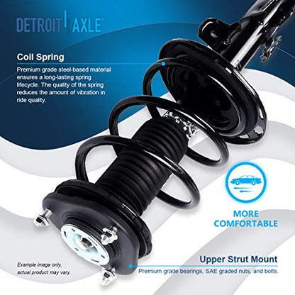 Detroit Axle - Front End 16pc Suspension Kit for 2006-2012 Toyota RAV4 | 2 Ready Struts 2 Lower Control Arms 4 Tie Rods 4 Front Rear Sway Links 2 Rear Shock Absorbers 2 Boots Replacement [2.4L 2.5L] - size: 16ACQS2500686/Big Kit