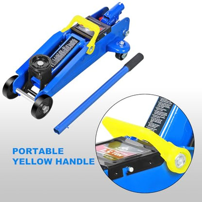 Jack Boss Floor Jack 1.5 Ton (3,000 LBs) Hydraulic Car Jack, Lifting Range from 5.1 Inch to 12.6 Inch, Fits Sedans Automotive Blue - color: Blue, size: 1.5 Ton Sedan