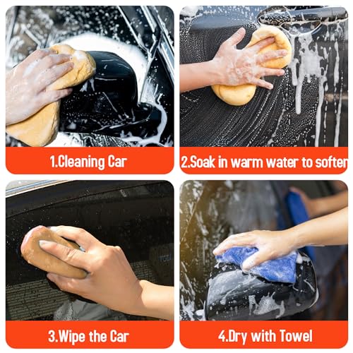 Car Clay Bar Detailing kit - Clay Bars Auto Detailing Premium Grade Magic Clay Bar Kit Car Detailing Kit with Washing and Adsorption Microfiber Towel 4 Pack 100g