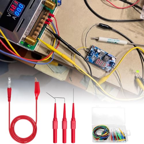 Linkhood 21PCS Back Probe Kit, Banana Plug to Copper Alligator Clip Automotive Test Leads Set, Insulation Wire Piercing Probes, Test Wires for Car Repairing Diagnostic Circuit Testing (20)