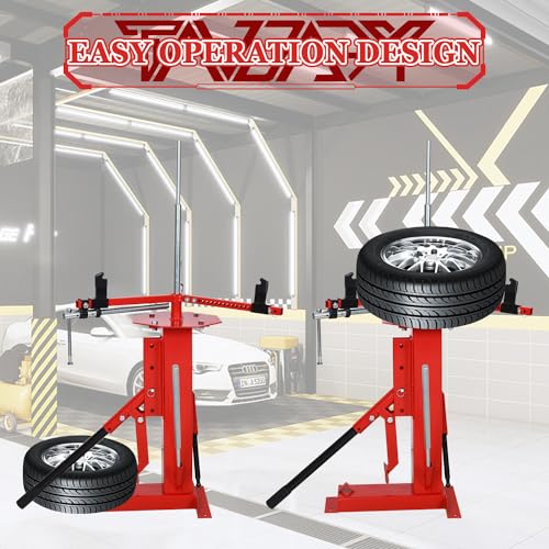 Multi Manual Tire Changer Machine for 4" to 21" Tires Portable Hand Bead Breaker Mounting Tool Heavy Duty Tire Changer for Motorcycle Gocart Trailer Bike ATV Truck (Red)
