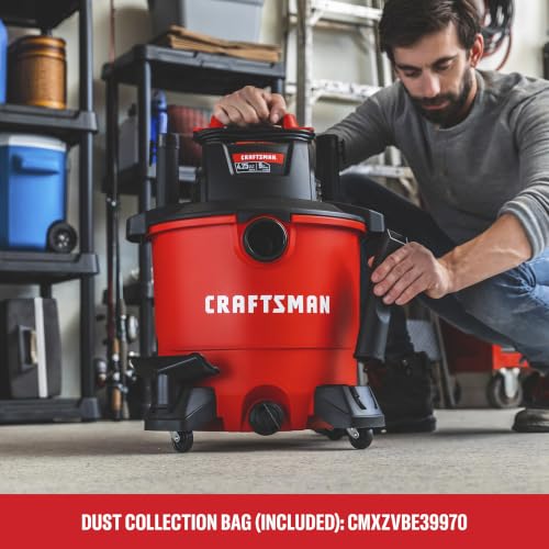 CRAFTSMAN CMXEVBE18590 9 Gallon 4.25 Peak HP Wet Dry Shop Vacuum - size: 9 Gal 4.25 Peak HP w/ Dust Bags