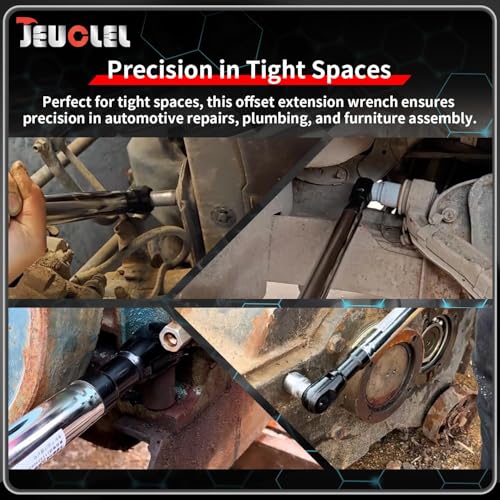 Offset Extension Wrench for Electric Drill, Impact Wrench Extender | Electric Ratchet, 1/2" Electric Drill Adapter, Socket Adapters, Impact Extension, Slim Design, Tight Spaces