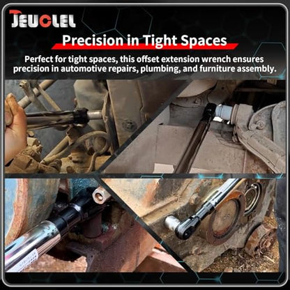 Offset Extension Wrench for Electric Drill, Impact Wrench Extender | Electric Ratchet, 1/2" Electric Drill Adapter, Socket Adapters, Impact Extension, Slim Design, Tight Spaces