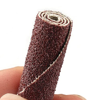 SI FANG 68Pcs Spiral and Cartridge Rolls Port and Polish Kit Assorted Grit, Mini Sanding Cone Engine Porting Assortment Kit with 1/4 inch Shank, Abrasive Head Porting Tools for Polishing, Rust Removal
