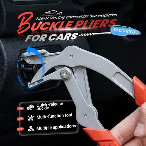 Automotive Clip Removal Tool & Trim Removal Pliers, Multi-Functional Heavy Duty Car Fastener Remover for Door Panels, Trim Clips, Damage-Free Disassembly (1 PCS) - color: 1 Pcs