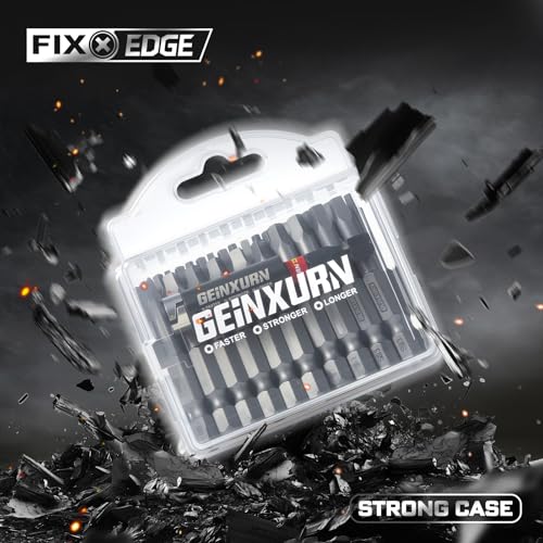 Geinxurn 71Pieces Fixedge Screwdriver Bit Set, 2Inches #1#2#3 Square Magnetic Alloy Steel Insert Power Bits Tips with Impact Bit Holder and Portable Storage Cases for Home Repair - style: FXSQ050-071