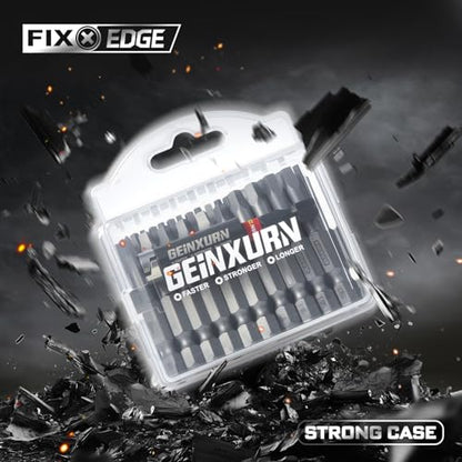 Geinxurn 71Pieces Fixedge Screwdriver Bit Set, 2Inches #1#2#3 Square Magnetic Alloy Steel Insert Power Bits Tips with Impact Bit Holder and Portable Storage Cases for Home Repair - style: FXSQ050-071