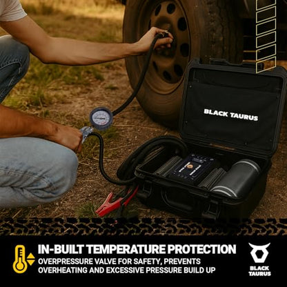 Portable Air Compressor – On‑Board & Offroad Tire Inflator for Cars, Trucks & 4×4 Vehicles – Automatic Pressure Control, High PSI & Dual‑Motor Options (Twin Air Compressor 561T) - style: Twin Air Compressor 561T